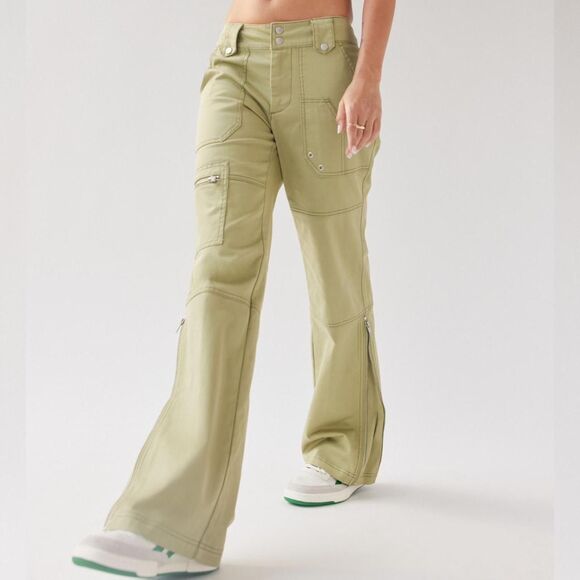 BDG Green Emery low rise workwear/cargo pants size 6 - Picture 2 of 8